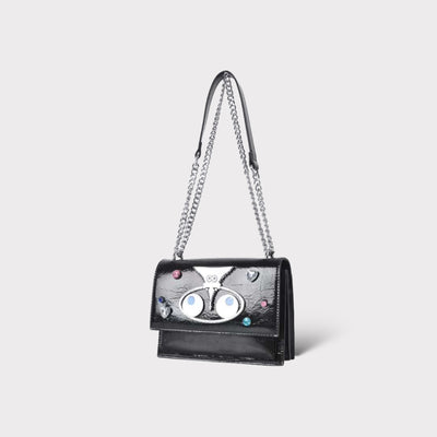 Crossbody bag made of mirror-like material