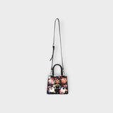 3D Flower Handbags Black