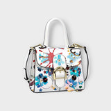 3D Flower Handbags White